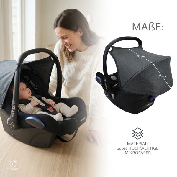BAMBINIWELT Sonnenverdeck für Maxi-Cosi Cabriofix, UV50+, STERNE MELIERT